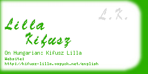 lilla kifusz business card